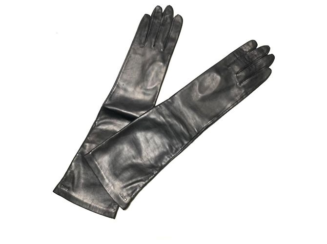 Chloé Chloe Handschuhe Schwarz Leder