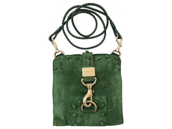 Jimmy Choo Umhängetasche aus Wildleder Grün