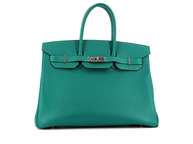 Hermès HERMES BIRKIN 35 Green Leather  ref.545583