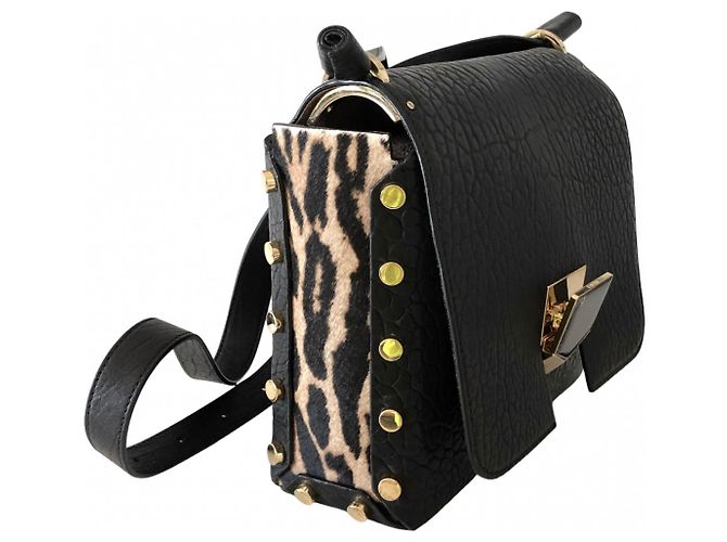 Jimmy Choo Lockett Lederhandtasche Schwarz