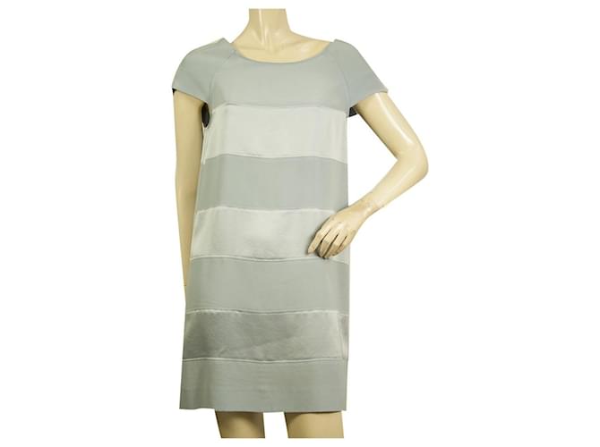 Sonia by Sonia Rykiel Blue Tone on Tone Stripes Cap Sleeves Mini Dress size 36 Cotton  ref.545596