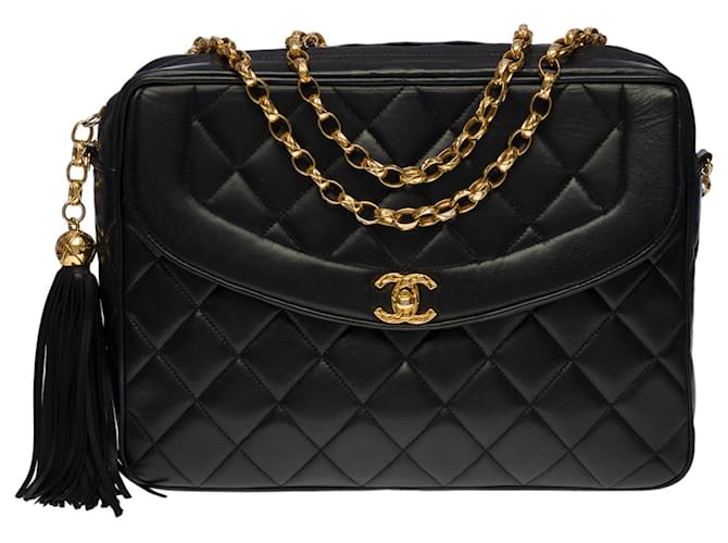 Chanel Front Pocket Quilted Lambskin Leather Camera Bag