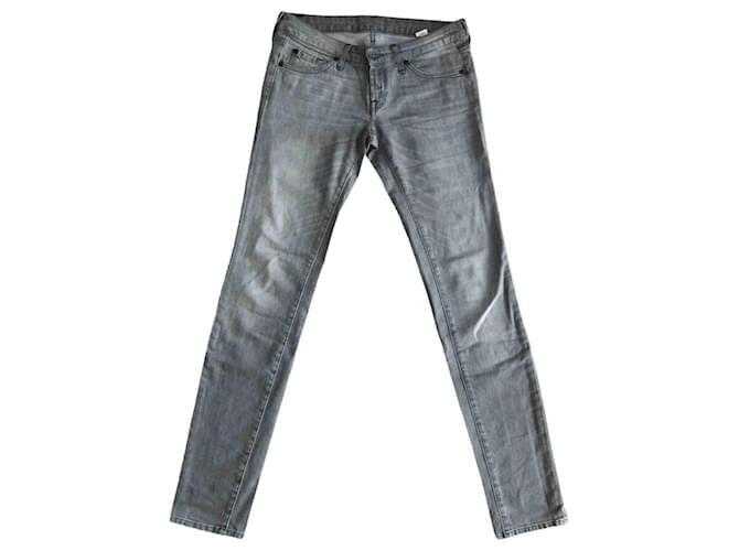 7 For All Mankind jeans slim Verde claro Algodón  ref.545856