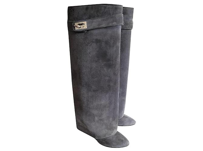 grey givenchy shark lock boots