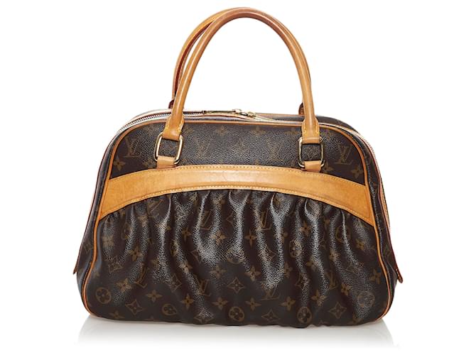 Louis Vuitton Brown Monogram Mizi Leather Cloth ref.546026 - Joli