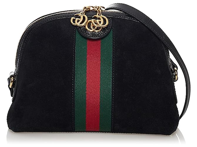 gucci black suede crossbody