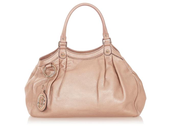 Gucci Brown Sukey Leather Tote Bag Beige Pony-style calfskin  ref.546042