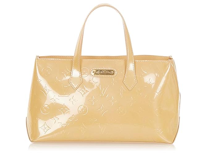 Louis Vuitton White Vernis Wilshire PM Leather Patent leather  ref.546044