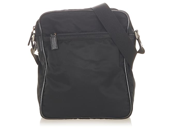 Prada Black Tessuto Crossbody Bag Nylon Cloth  ref.546045