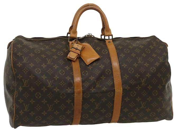 Louis Vuitton Keepall 55 Brown Cloth  ref.546282