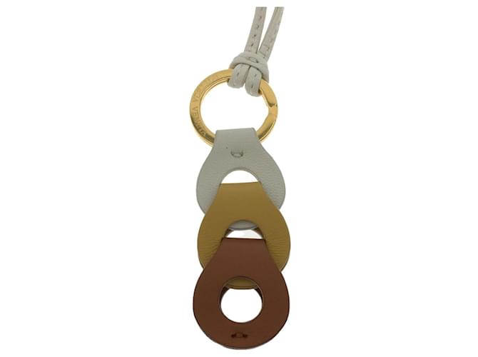 *BOTTEGA VENETA ◆ Necklace / Leather / WHT / Top Yes / Three Color Necklace / White / Yellow / Brown  ref.546353