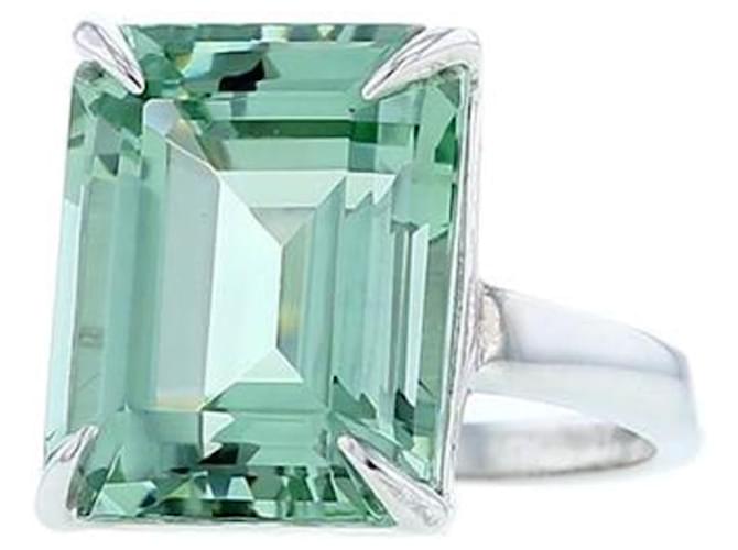 TIFFANY & CO. Sparklers ring in sterling silver and quartz Green  ref.546391