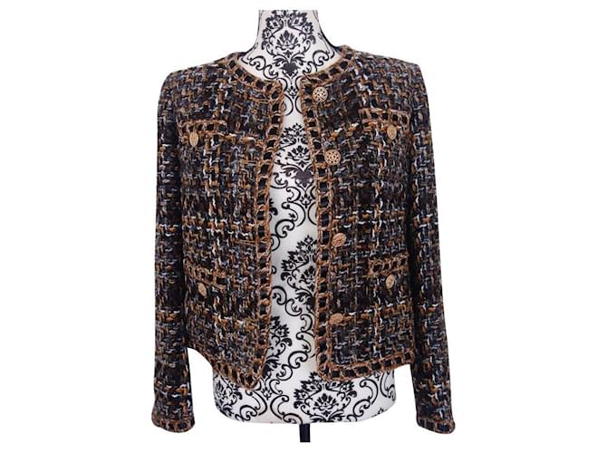 Chanel Tweed Jacket Black Multiple colors  ref.546511