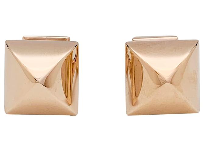 Hermès cufflinks, "Nail", Rose gold. Pink gold  ref.546553
