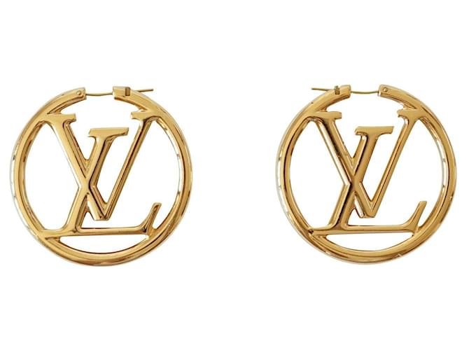 Louis Vuitton Louise Earrings Golden Metal ref.546740 - Joli Closet