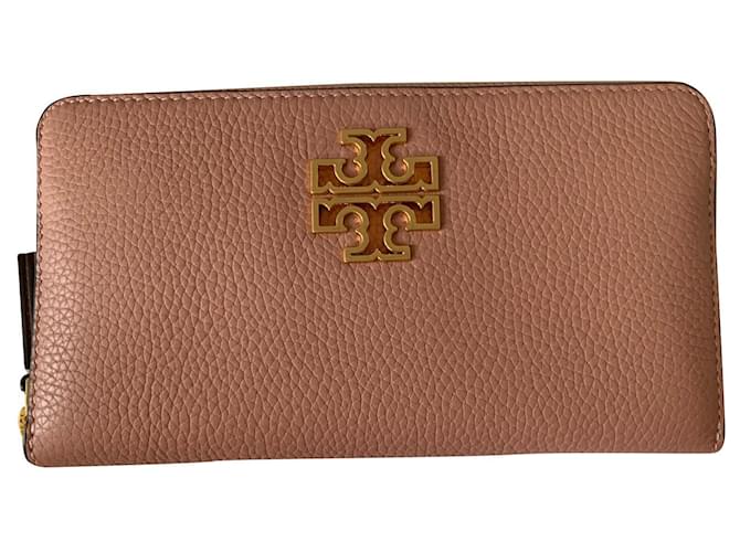 Tory Burch Pink leather continental zip wallet  ref.546992