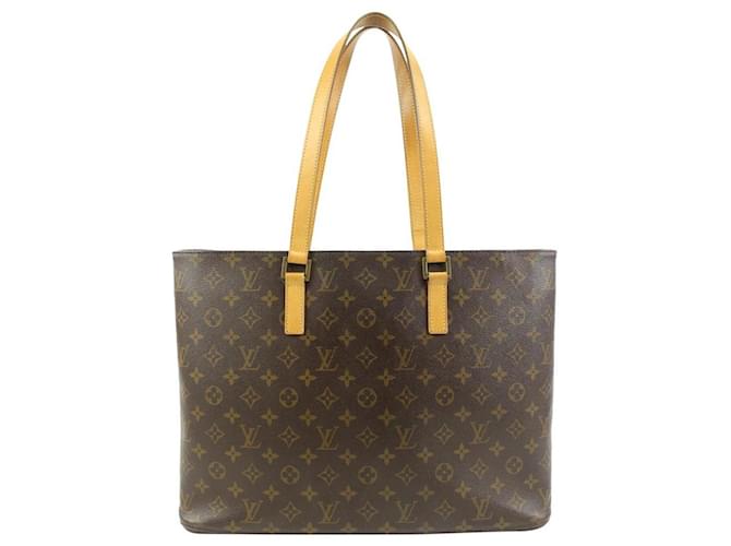 LV Luco Bag in Monogram Canvas and Tan Leather Trim - Handbags