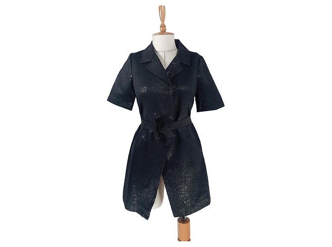 Vera Wang Simply Blazer Schwarz Baumwolle