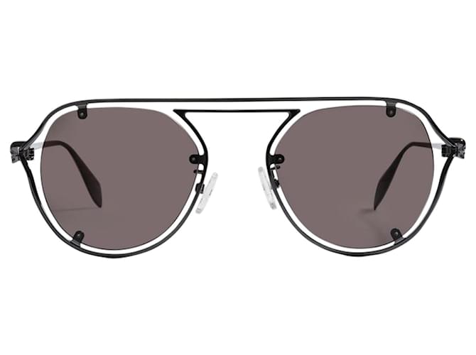 Alexander Mcqueen Sunglasses in Brown Injection Metal  ref.547211