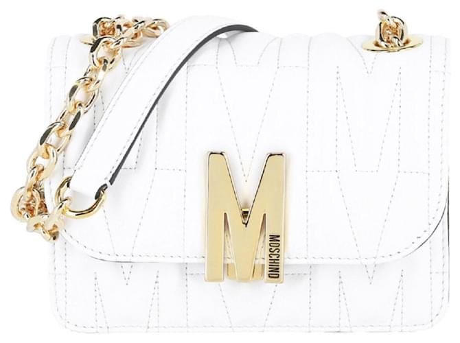 Logo Plaque Crossbody Bag - White