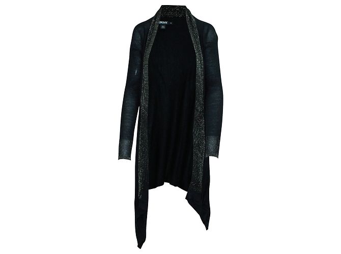 Dkny Schwarz/goldener übergroßer Pullover