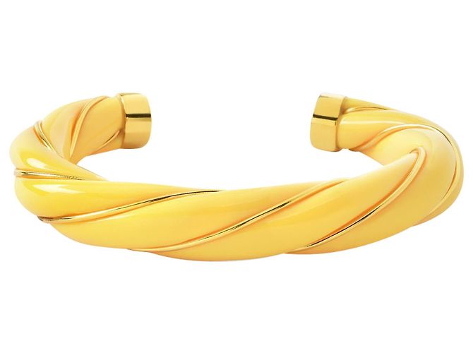 Aurelie Bidermann Pulseira Diana em baquelite amarela Amarelo