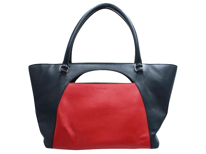 JW Anderson Navy Blue and Red Leather Tote  ref.547738