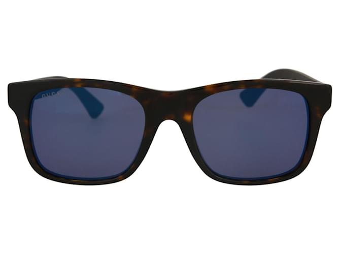 Gucci Sonnenbrille aus Acetat mit quadratischem Rahmen Braun  ref.547758