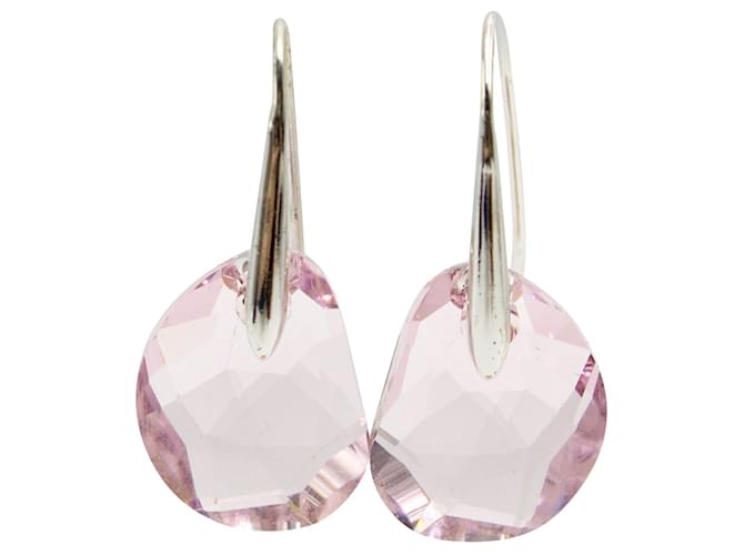 Swarovski Pink Crystal Drop Earrings Metal  ref.548045