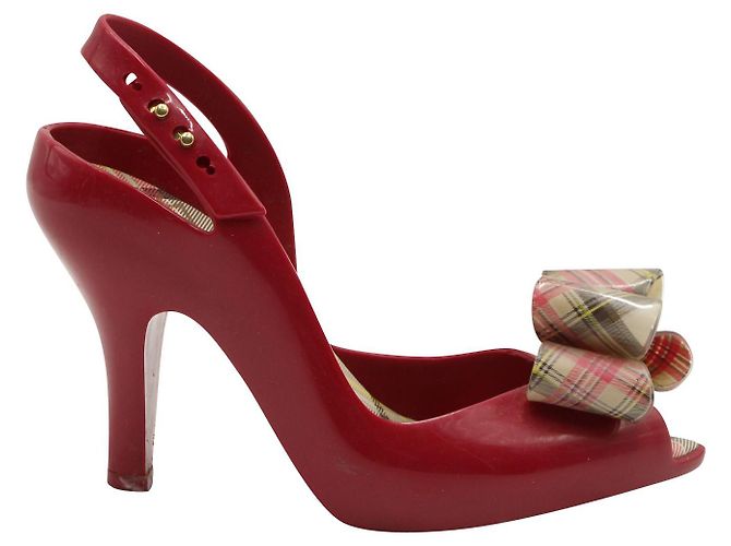 Melissa Tacchi slingback in gomma rosa scuro