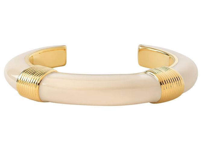 Aurelie Bidermann Pulseira Katt em baquelite branca Branco