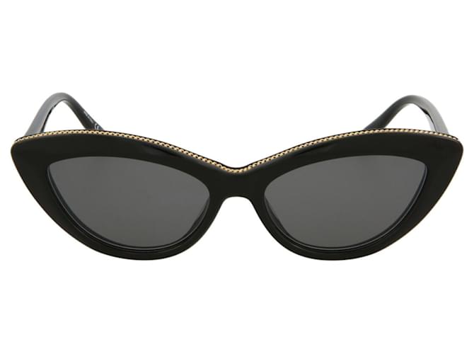 Stella Mc Cartney Óculos de sol de acetato com armação de olho de gato Preto  ref.548338