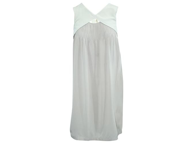 Miu Miu Elfenbein & Pastellrosa Kleid Weiß Roh Seide  ref.548416