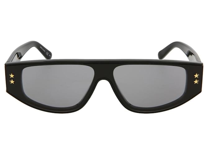 Stella Mc Cartney Acetat-Sonnenbrille mit eckigem Rahmen Schwarz  ref.548526