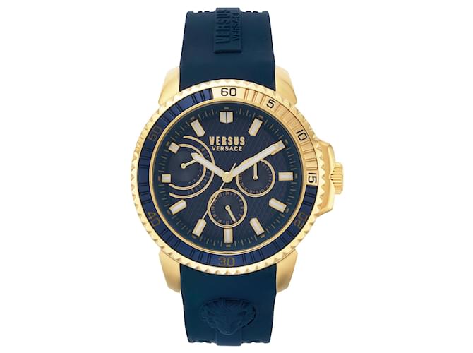 Autre Marque Versus Versace Aberdeen Multifunction Watch Golden Metallic  ref.548572