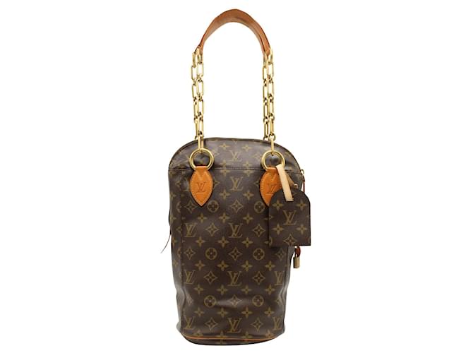 Louis Vuitton Karl Lagerfeld Bucket Bag in limitierter Auflage aus Segeltuch mit Monogramm Braun Leinwand  ref.548720