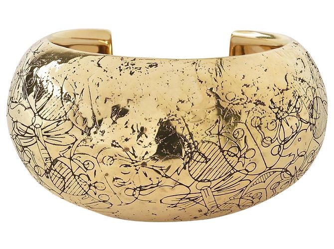 Aurelie Bidermann Pulseira Rosalba em Metal Dourado Metálico