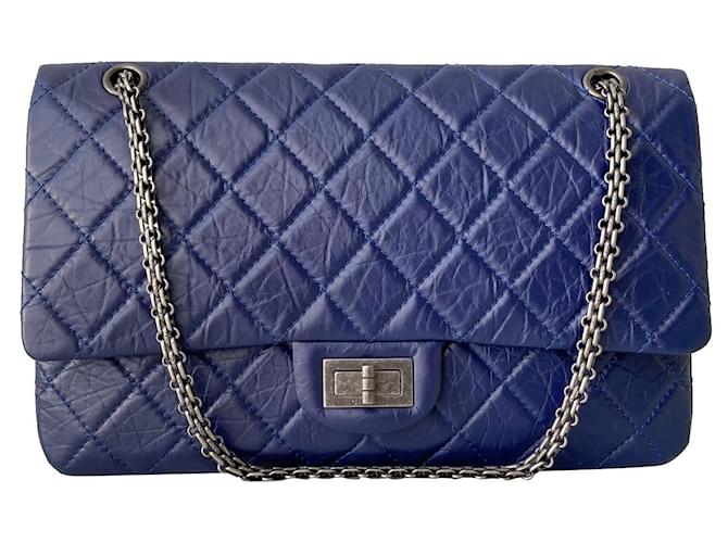 Chanel Bolsos de mano Azul Cuero  ref.548974