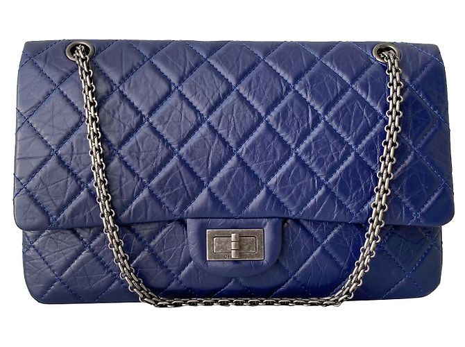 Chanel 2.55 Reissue Bolsa de couro de vitelo acolchoado azul