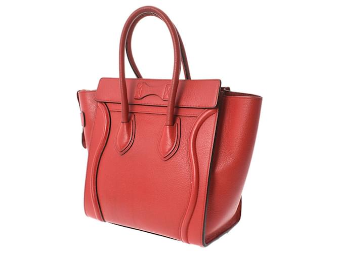 Céline Luggage Red Leather  ref.549020