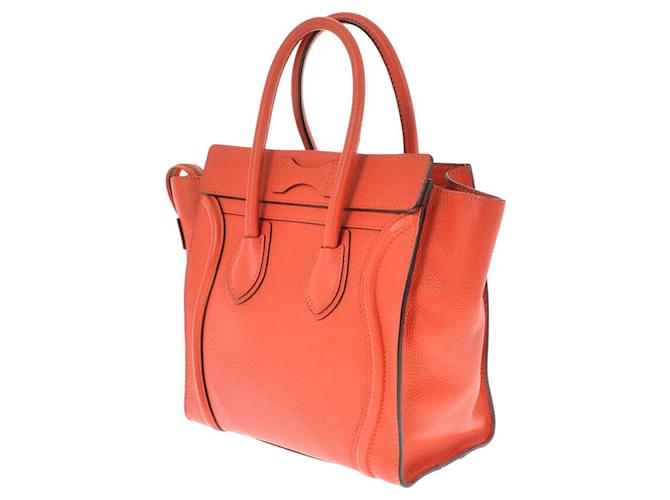 Céline Luggage Orange Leather  ref.549094