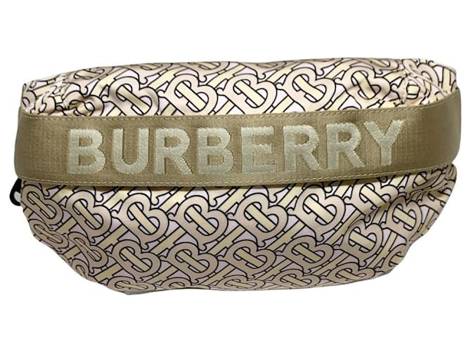 Burberry Medium Sonny Monogram Nylon Belt Bag In Beige Multi