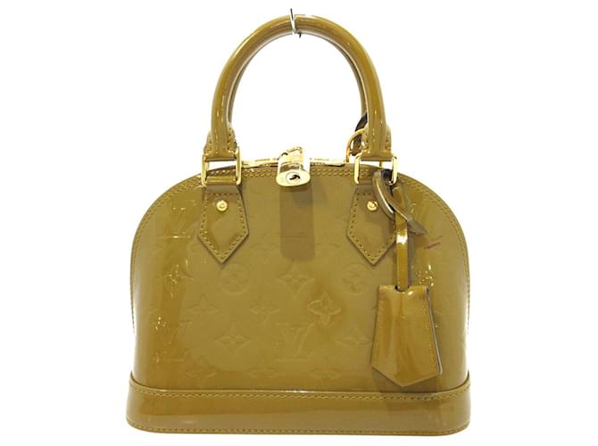 Louis Vuitton Alma BB Khaki Patent leather  ref.549223