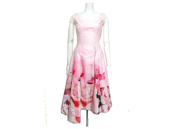 * Alexander McQueen One Piece Damen 36 Größe Runway Collection Kleid Pink Baumwolle  ref.549382