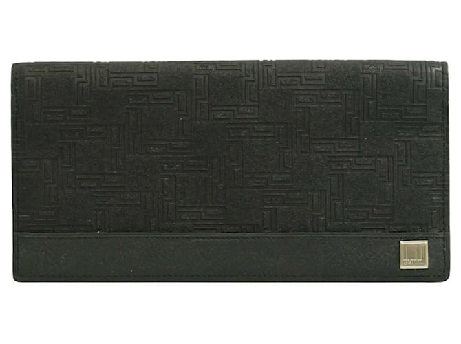 Alfred Dunhill Dunhill Wallet Negro Lienzo  ref.549623
