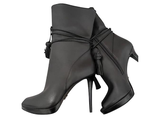 Michael Kors Ankle Boots Black Leather  ref.549641