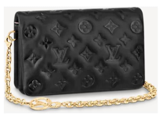 LOUIS VUITTON Clutch bag "Coussin" new Black Leather  ref.549648