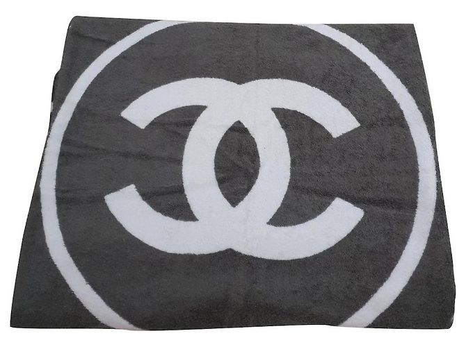 Toalla Chanel XL Blanco Gris
