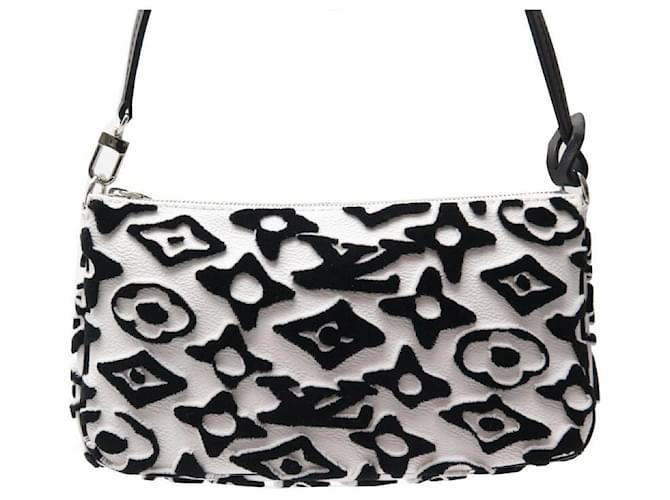Louis Vuitton, Bags, Louis Vuitton Neverfull Mm Tote Urs Fisher Tufted  Monogram Canvas Black White