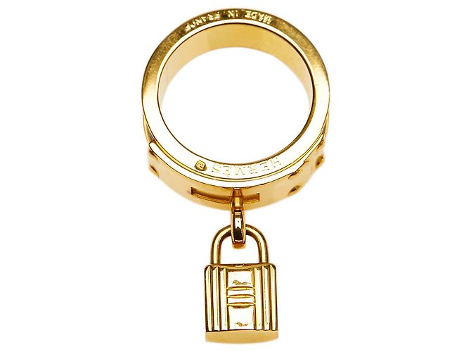 Hermès Hermes Gold Loop Charms Cadenas Scarf Ring Golden